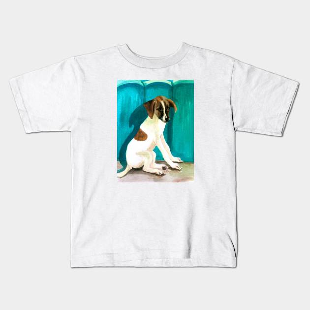 My puppy Kids T-Shirt by The artist of light in the darkness 